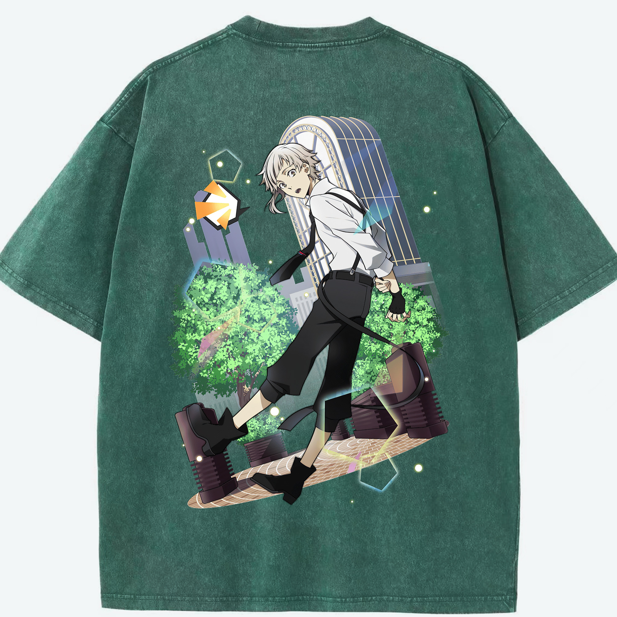 （画像用） 文豪ストレイドッグス Bungo Stray Dogs 綿100% ヴィンテージ風 半袖Tシャツ（背面プリント）